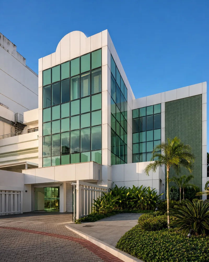 Fachada do consultório na R. Bambina, 124, Botafogo